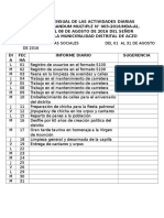 Informe Mensual de Las Actividades Diarias Según Memorandum Multiple n