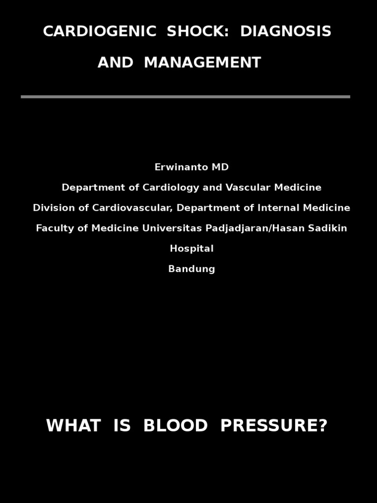 Cardiogenic Shock: Diagnosis and Management | PDF
