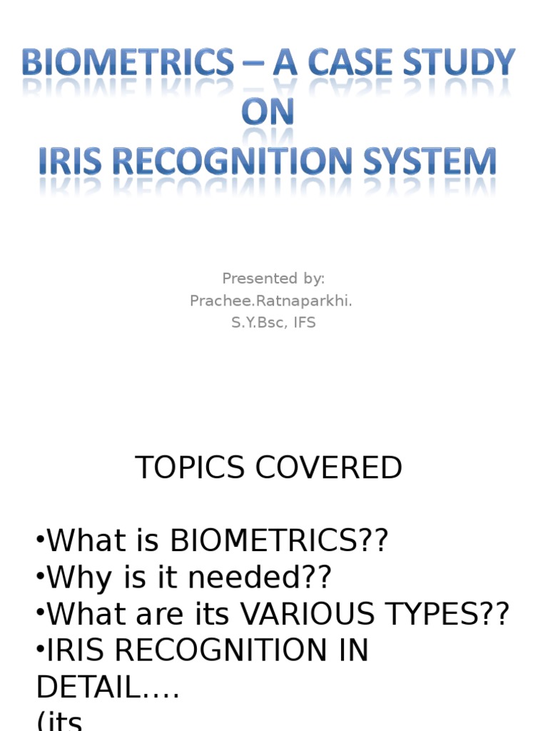 Iris Recognition | PDF | Biometrics | Electromagnetic Radiation
