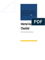 ISO 9001 2015 Internal Audit Checklist Sample