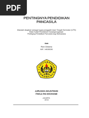 Pentingnya Pendidikan Pancasila