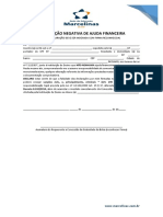 Declaração Negativa de Ajuda Financeira PDF