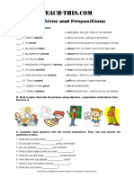 Adjectives and Prepositions