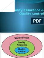 Quality Assurance & Quality Control