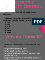 Reduces The Risk of A Driver Losing Control. Different Manufacturers Call ESC by Different Names, Some Include: - Esp - DSC - VDC - VSC - DSTC - Astc