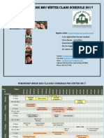 2017 Winter Schedule