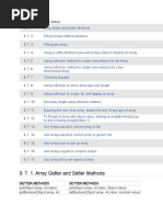 Array Getter and Setter Methods