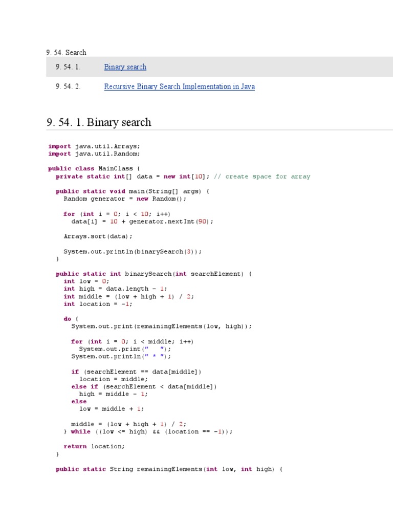 Java Binary Search Implementations | PDF | Computers
