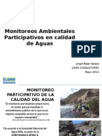 Monitoreos Ambientales Participativos en Calidad de Aguas