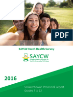 SAYCW Youth Health Survey 2016 Saskatchewan Provincial Report Final
