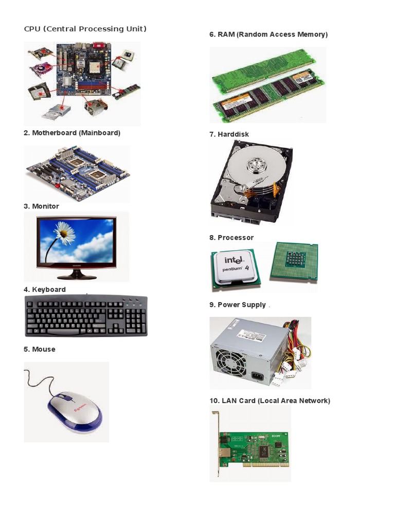 Essential Computer Hardware Components | PDF | Technology & Engineering