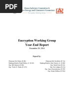 House Judiciary & Energy and Commerce Committees Encryption Working Group Year-End Report December 20, 2016