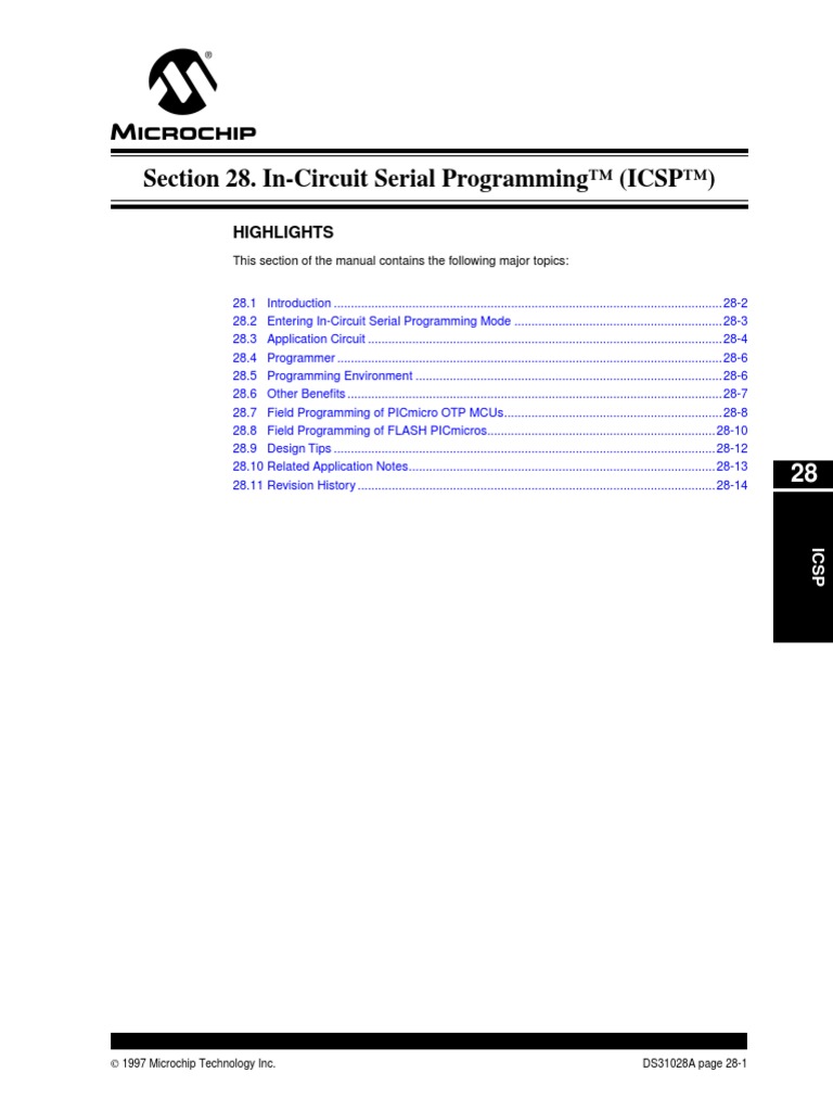 InCircuit Serial Programming Picmicro MidRange Mcu Family PDF Download Free PDF Pic