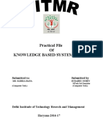 Practical File of Knowledge Based System Design