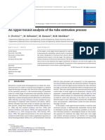 An Upper-Bound Analysis of The Tube Extrusion Process