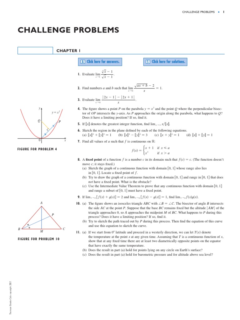 Challenging Problems01 | PDF | Function (Mathematics) | Triangle