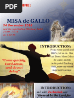 Day 9 - Misa de Gallo 2016 Homily