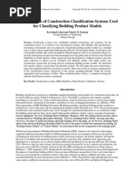 Comparison of Construction Classification Systems Used For Classifying Building Product Models