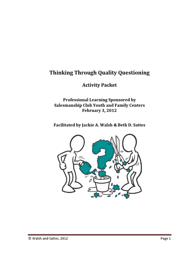 Quality Questioning Strategies | PDF | Teachers | Learning