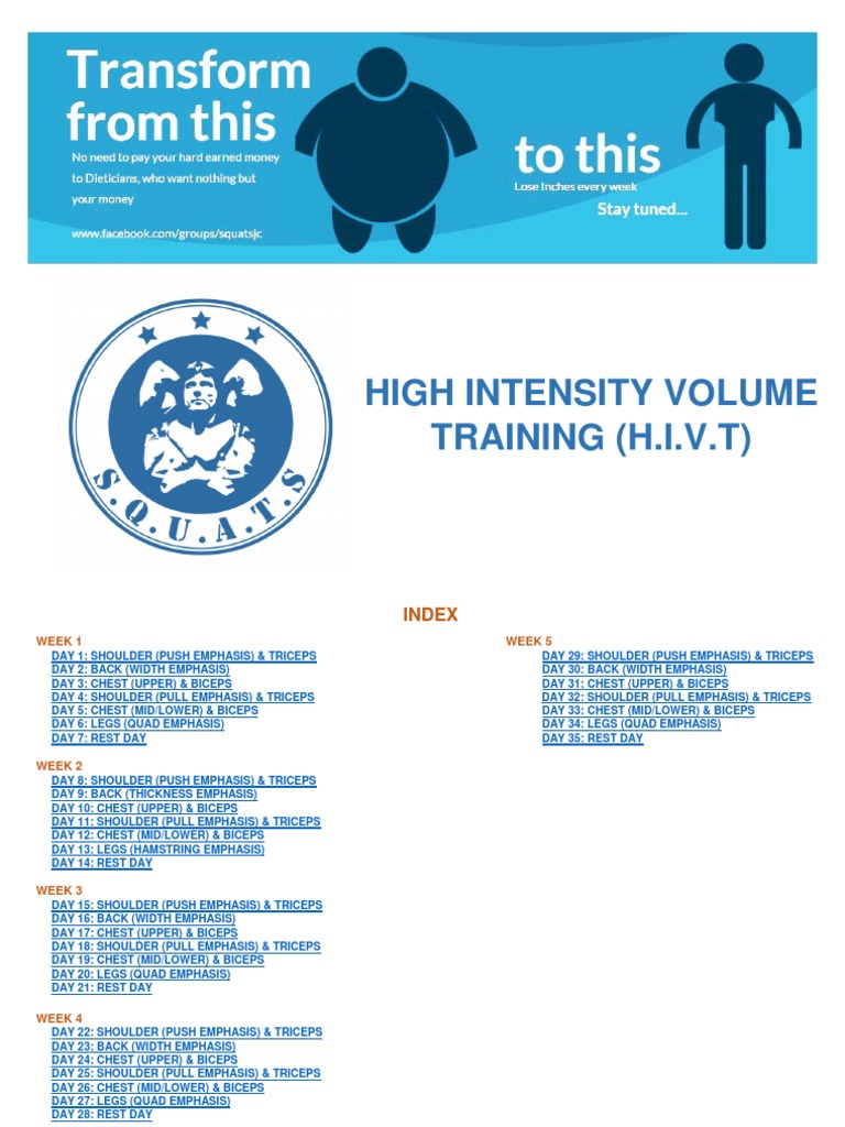 High Intensity Volume Training Guide | PDF | Human Anatomy | Sports