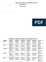 Khandelwal Vaish Girls Institute of Technology (KVGIT) : Time Table (2016-17) M.B.A I Semester