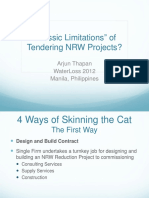 "Classic Limitations" of Tendering NRW Projects?: Arjun Thapan Waterloss 2012 Manila, Philippines