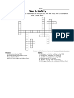 Fire & Safety Cross Word
