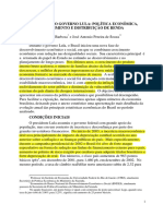 BARBOSA, N; SOUZA, J. - A Inflexao Do Governo Lula