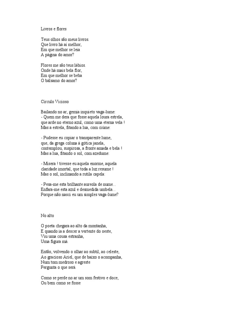 Poemas de Amor de Machado de Assis | PDF | Amor | Science