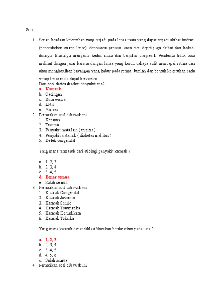 Tanya Jawab Tentang Penyakit Katarak - Jawaban Cerdas