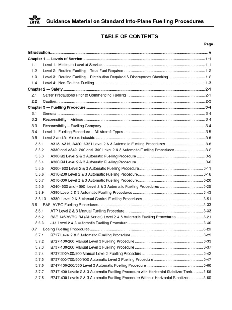 IATA Standard Fuelling Procedures Guide | PDF | Vehicles | Aircraft