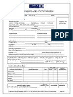 Admission Application Form: Section 1: Personal Data