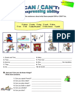 Ficha de Trabalho - Modal Verb Can PDF