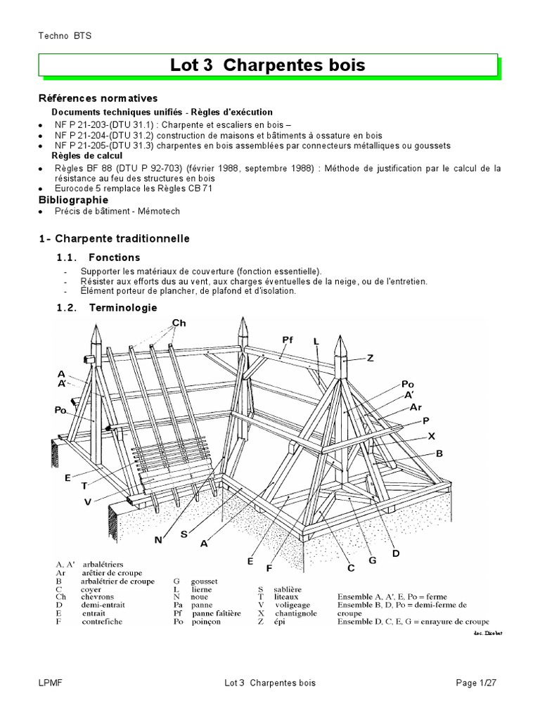 Guide sur la charpente en bois | PDF | Bois | Bois (matériau de ...