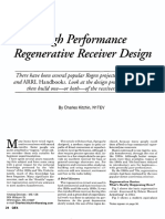 High Performance Regenerative Receiver Design