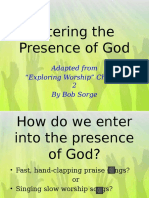 Entering The Presence of God: Adapted From "Exploring Worship" Chapter 2 by Bob Sorge
