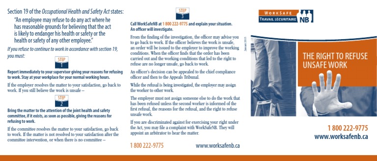 Right to Refuse Unsafe Work Explained | PDF