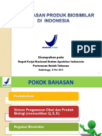 Pengawasan Produk Biosimilar Di Indonesia Direktorat Penilaian Obat Dan Produk Biologi Bpom Ri PDF