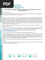 IPSF delegation tonthe 70th World Health Assembly