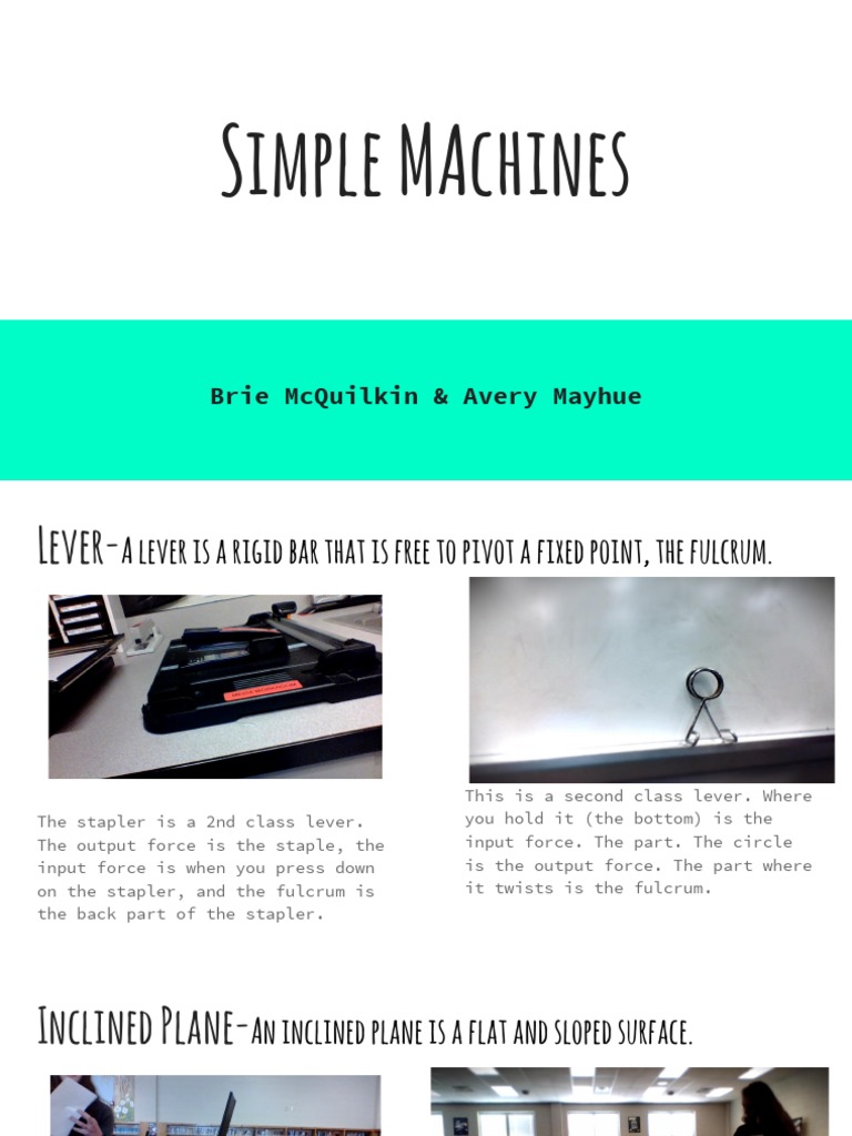 Simple Machines | PDF