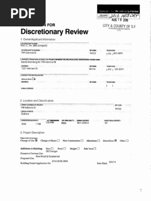 Zeitgeist Discretionary Review for 198 Valencia St.