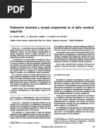 Evaluación Funcional y Terapia Ocupacional en El Daño Cerebral Adquirido