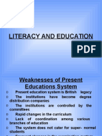 Literacy and Education Slides