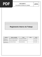 Reglamento Interno de Trabajo