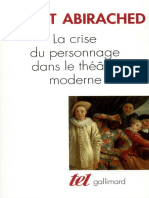 ABIRACHED, R. - La Crise Du Personnage Dans Le Theatre Moderne