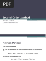 Second Order Method: Newton Method Quasi Newton Method