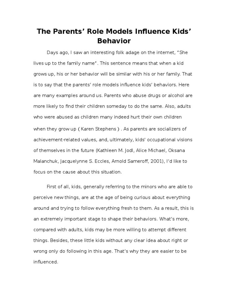 How Do Role Models Influence Children? – IYYCYC