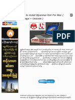 How to install Myanmar font For Mac ( Zaywgyi + Unicode ) | gClouds