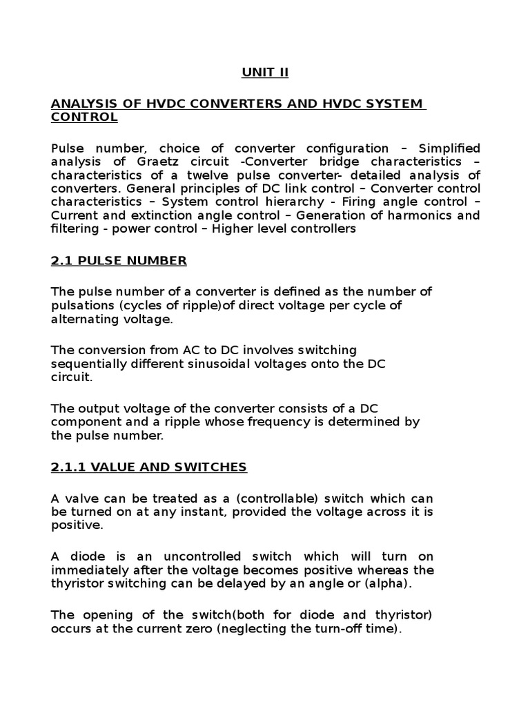 HVDC Converter Analysis and Control | PDF | High Voltage Direct Current ...
