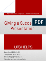 Giving A Successful Presentation